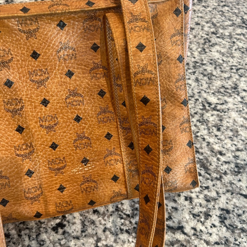 MCM Logo Monogram Tote Bag - Picture 3 of 16